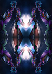 Canvas Print - Computer generated artistic smooth energetic fractal patterns artwork background