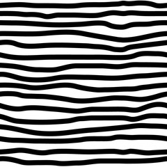 Wall Mural - Hand drawn seamless striped pattern