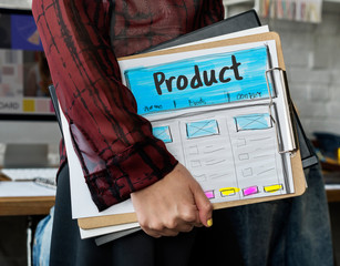 Wall Mural - product design drawing website graphic