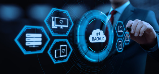 Wall Mural - backup storage data internet technology business concept