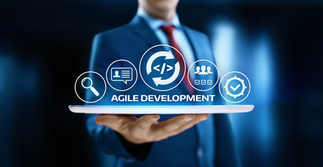Wall Mural - agile software development business internet techology concept