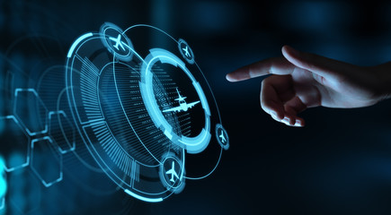 Wall Mural - business technology travel transportation concept with planes