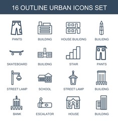 Wall Mural - 16 urban icons
