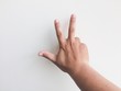 © nithan - hand with three fingers isolated on white background