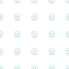 Canvas Print - smiling emot icon pattern seamless white background