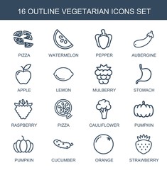 Poster - vegetarian icons