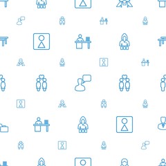 Poster - people icons pattern seamless white background