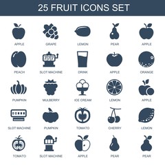 Wall Mural - fruit icons