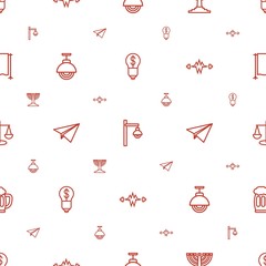 Poster - light icons pattern seamless white background