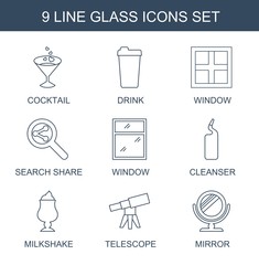 Wall Mural - 9 glass icons