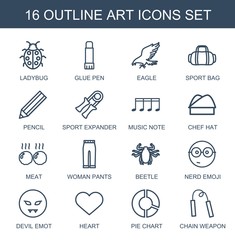 Wall Mural - 16 art icons