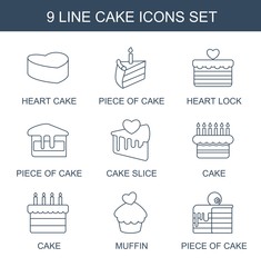 Wall Mural - cake icons