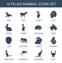 Wall Mural - mammal icons
