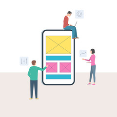Developers and a mobile phone