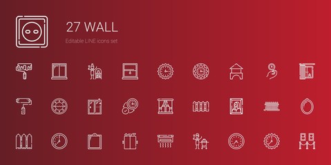 Wall Mural - wall icons set