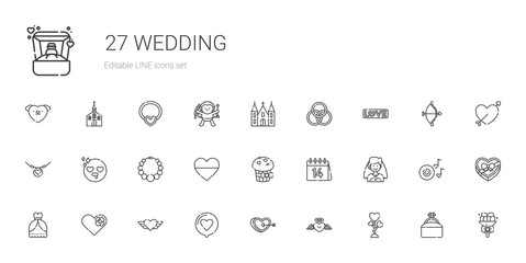 Sticker - wedding icons set