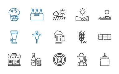 Canvas Print - wheat icons set