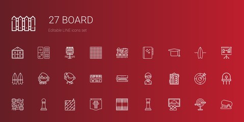 Poster - board icons set