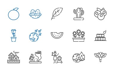 Sticker - natural icons set