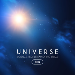 Wall Mural - universe. infinity space with nebula and star light. cosmos. shining blur background.