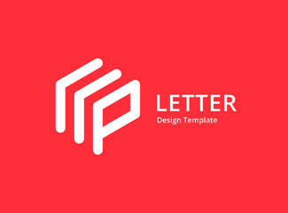 Letter P logo icon design template elements