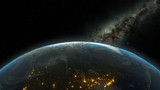 Fototapeta Kosmos - Earth planet in space