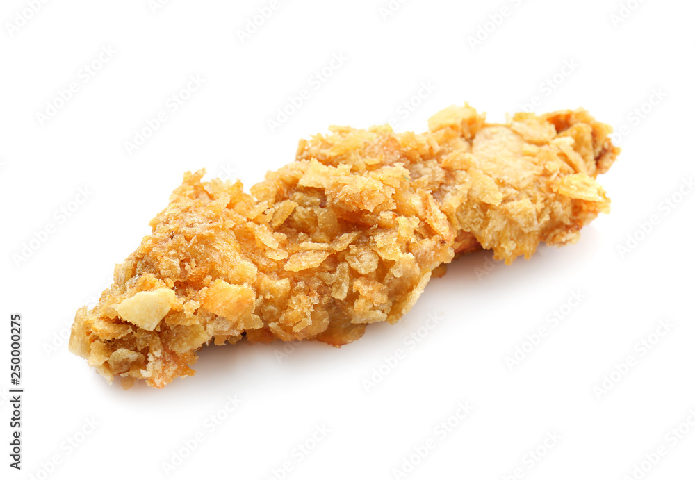 Tasty nugget on white background