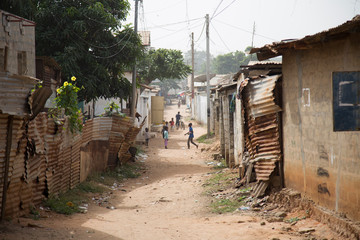 poor negro village in africa
