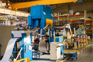 The interior of the metalworking shop.