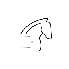 Wall Mural - speed horse icon. Element of speed for mobile concept and web apps illustration. Thin line icon for website design and development, app development. Premium icon