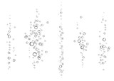 Fototapeta  - Underwater fizzy air bubbles on white  background.