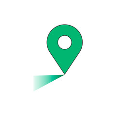 Wall Mural - Map pin flat design style modern icon, pointer minimal vector symbol, marker sign