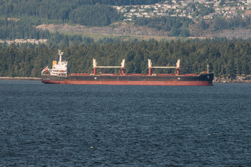 cargo ship in harbor