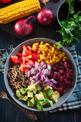 Wall Mural - Mexican salad with quinoa and vegetables