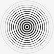 © kasheev - Black Rings sound wave and line in a circle. Tap symbol. Radio signal background. Vector template illustration abstract speed motion for your design