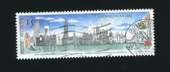 Poster - Panoramic view of Antwerp