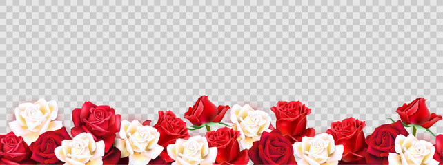 Red roses border