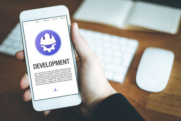 development concept on screen
