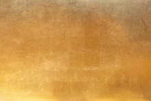 Shiny Yellow Leaf Gold Metal Texture And Background