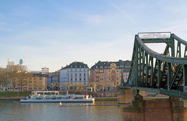 Poster - Frankfurt am Main mit Eisernem Steg