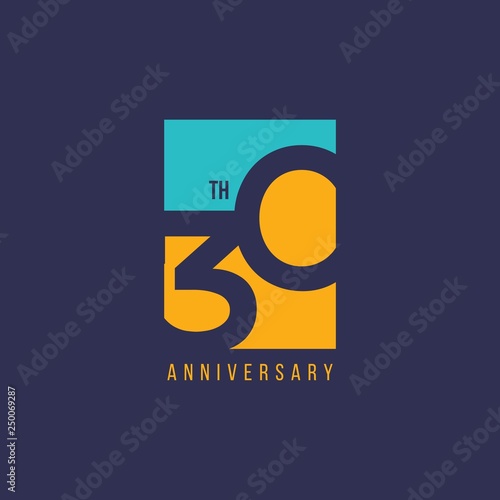 Cuadros en Lienzo 30 Year Anniversary Vector Template Design Illustration