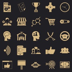 General director icons set. Simple set of 25 general director vector icons for web for any design