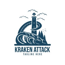 Kraken Attack Vector Illustration Amazing Design For Your Company Or Brand