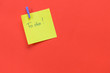 © Catstyecam - Yellow memo with text 'To do' isolated on a red background