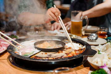 People having a hot pot