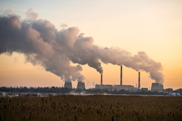 Thermal power station exhaust steam