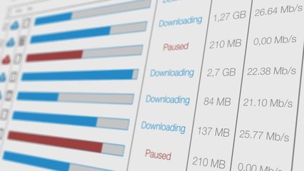 Poster - downloading and uploading data on the cloud (3d render)