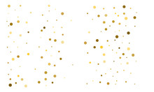 Golden Confetti On White Background. Luxury Festive Background. Gold Shiny Abstract Texture. Element Of Design. Polka Dots Abstract Vector Illustration