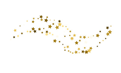 Gold stars. Confetti celebration, Falling golden abstract decoration for party, birthday celebrate, anniversary or event, festive. Festival decor. Vector illustration