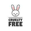 Animal cruelty free symbol. Can be used as sticker, logo, stamp, icon. Vector illustration